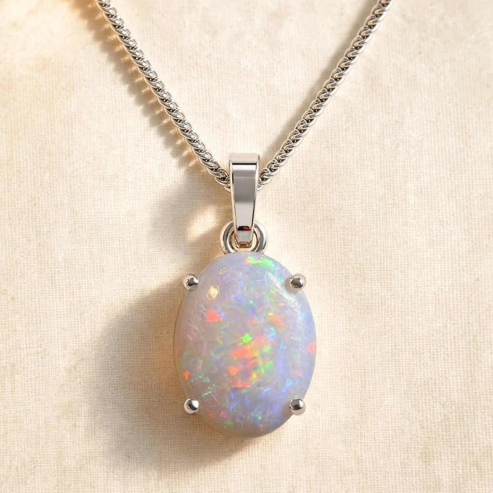 Fire Opal Crystal Pendant