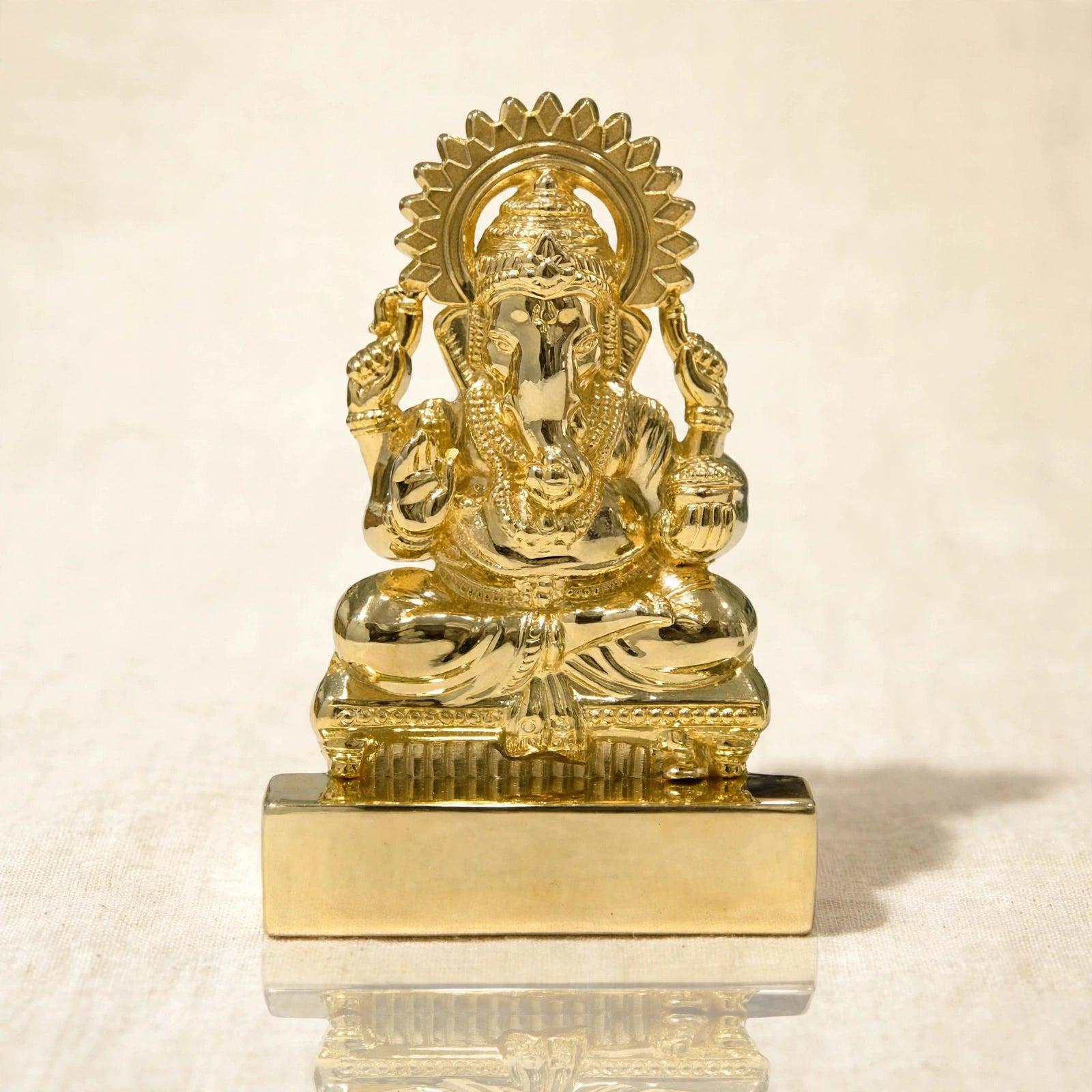 Ganesh Ji Gold Plated Desktop