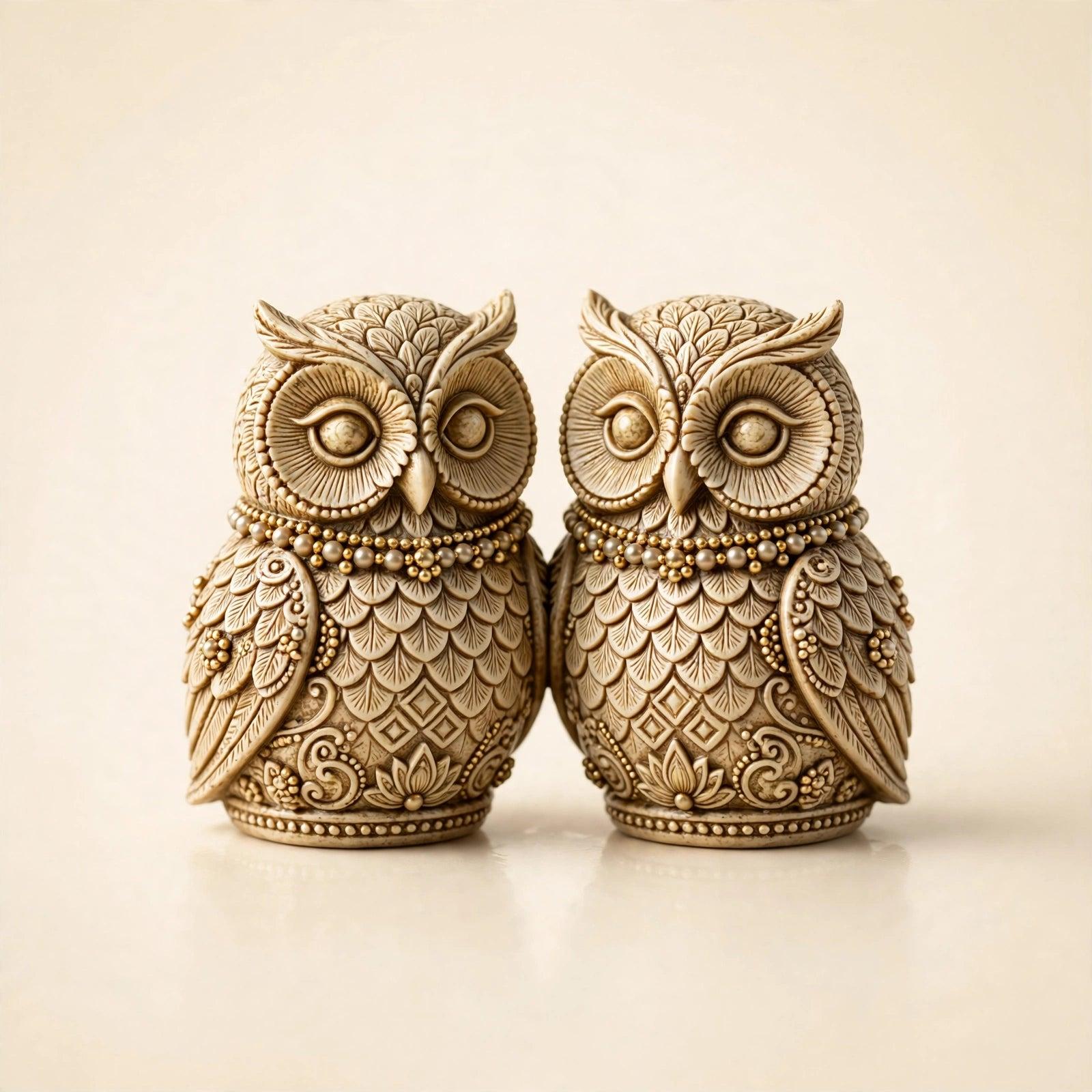 Maha Lakshmi Owl Pair