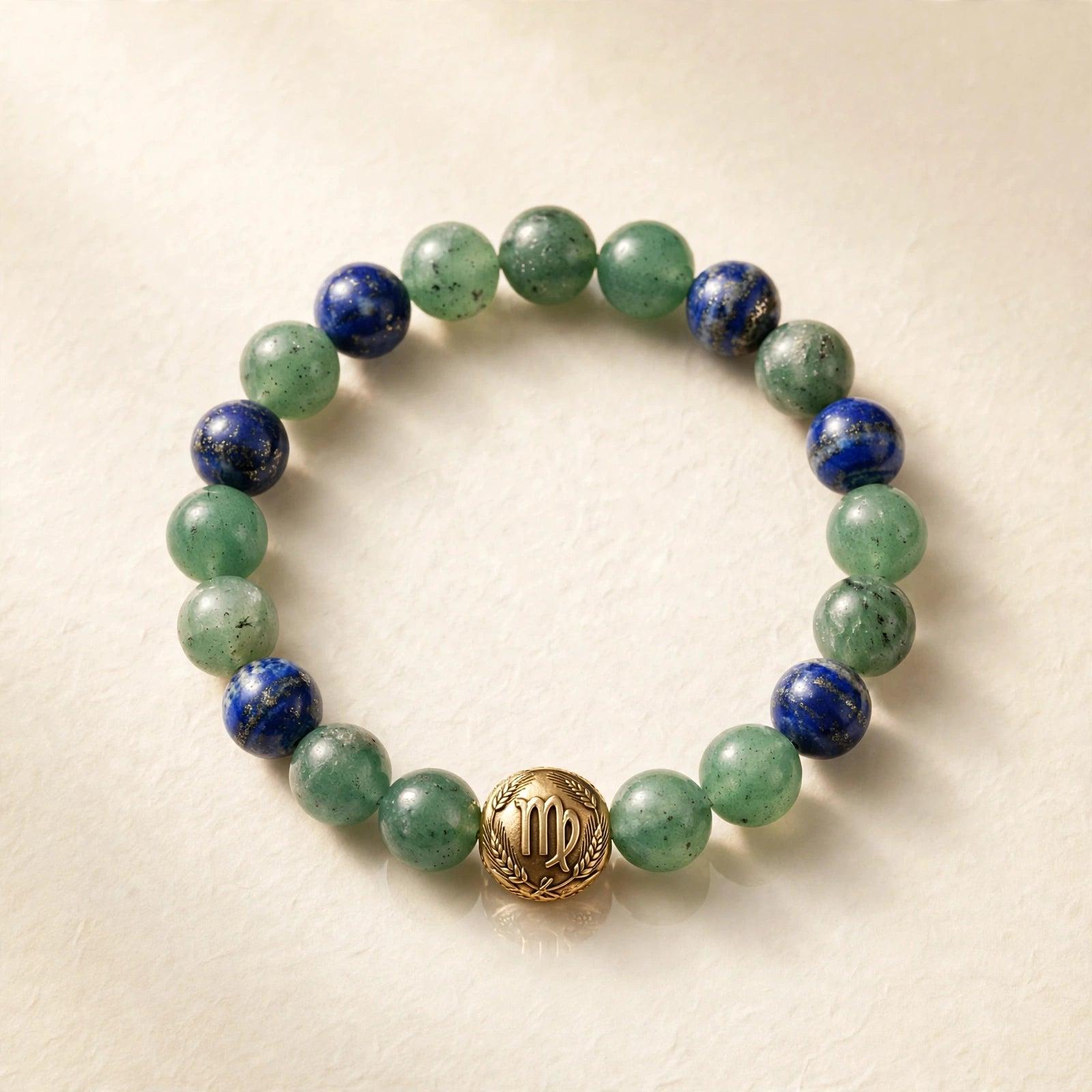 Virgo Aventurine & Lapis Zodiac Bracelet